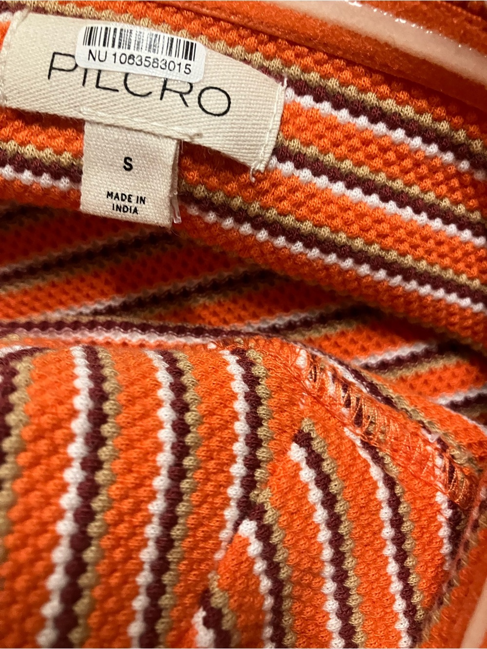 Pilcro/ Anthropologie Orange/Brown Stripe Halter Midi Dress/Slim with Stretch: S - Picture 10 of 10